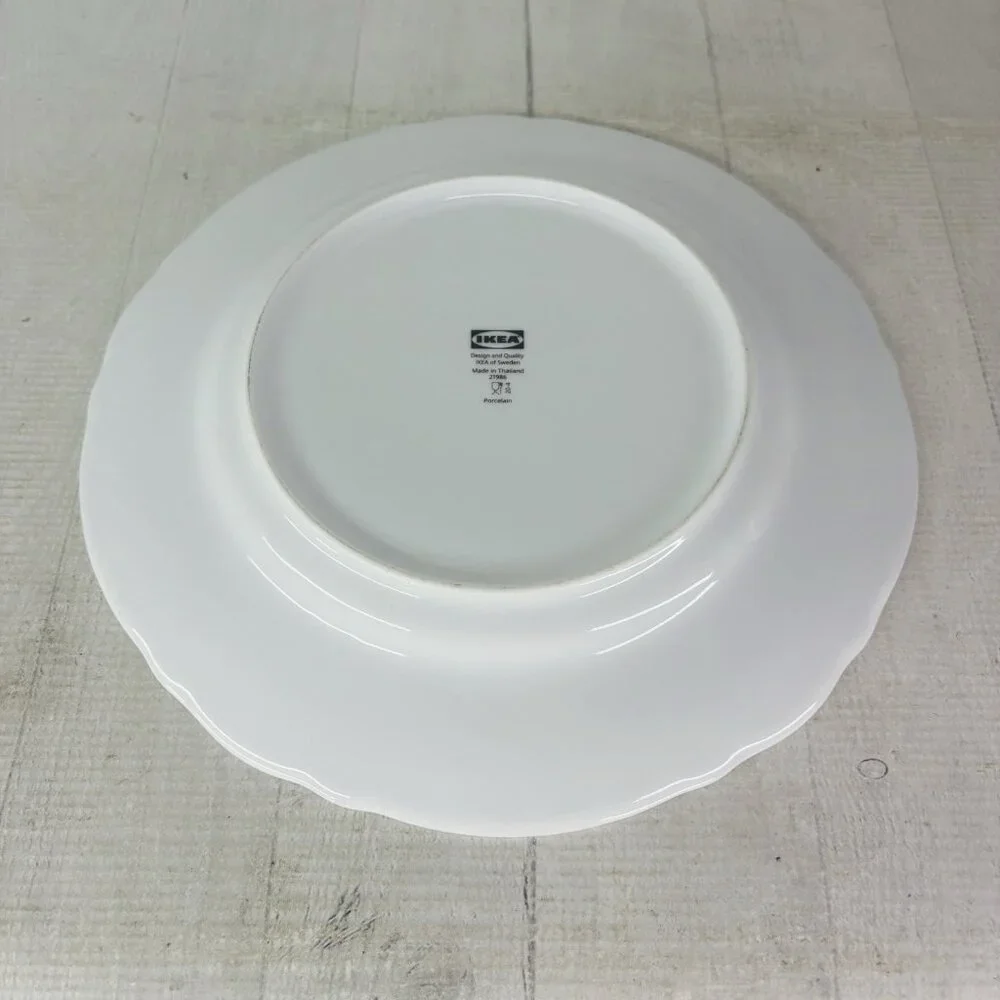 Ikea of Sweden UPPLAGA 21986 White Scalloped Porcelain 11
